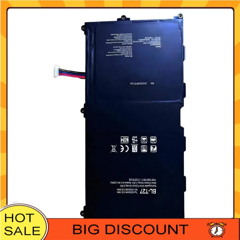 

Аккумулятор для ноутбука 6000 мАч BL-T27 для LG G Pad Xii 10,1 дюйма UK750, быстрая зарядка