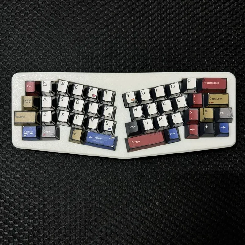 Cyber QMK Alice 40 Mechanical Keyboard Kit Custom Single-Mode Wired  RGB Hot-swap Ergonomics Gasket VIAL 4-layer Design Keyboard