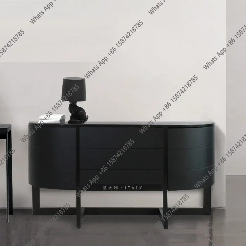 

Italian Nordic creative side cabinet, entrance cabinet, arc storage, designer style, high-end fashion