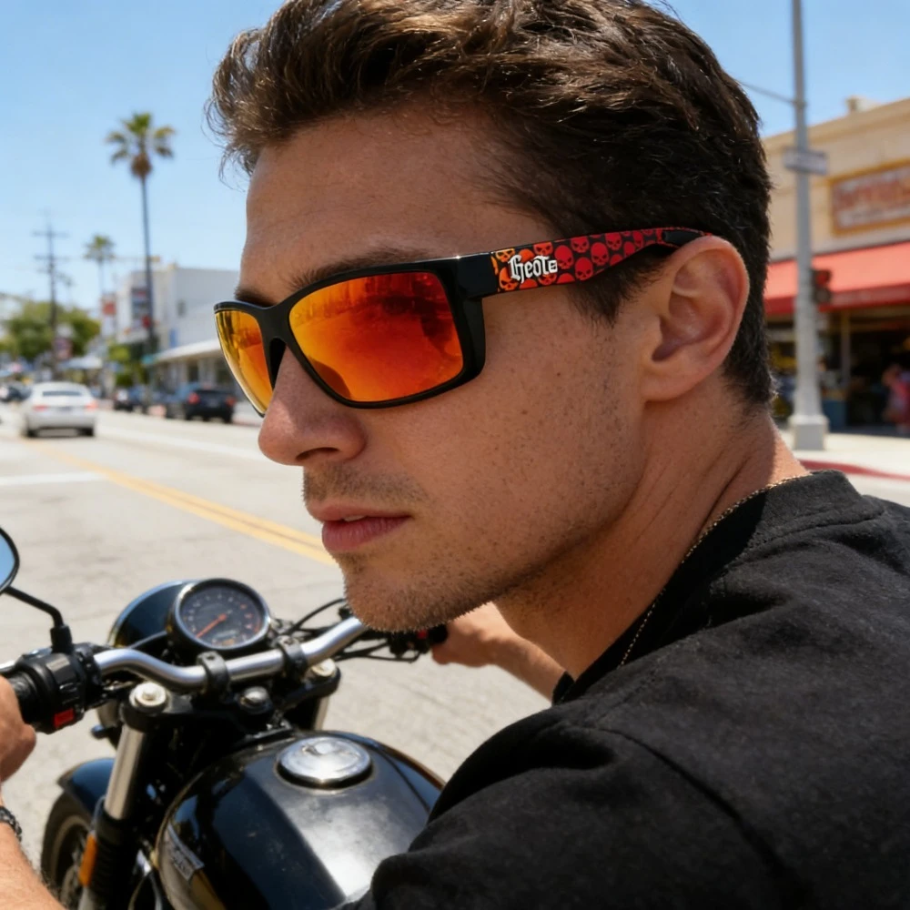 

GCOTX Модные поляризационные солнцезащитные очки Chicano Mechanic в стиле хип-хоп для вождения в стиле западного побережья