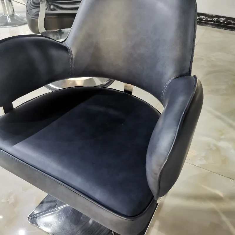 Surin's best-selling ergonomic barber chair rotates 360 degrees, adjustable height, black PU leather, waterproof and wear-resist