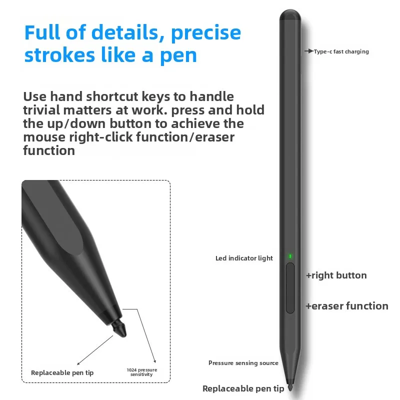 MPP Protocol Stylus Pen Palm Rejection Touch Handwriting Pen For Microsoft Surface Pro Go Laptop Book