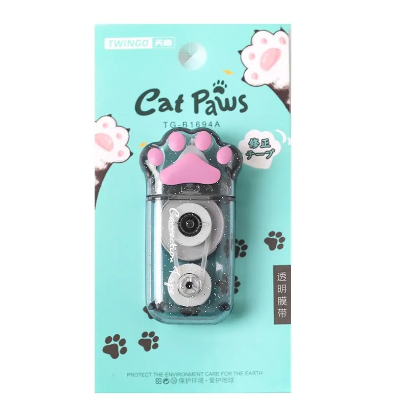 1 Pcs 5mm * 6m White Out Cute kawaii Cat Claw Correction Tape Pen School Office Supplies Stationery