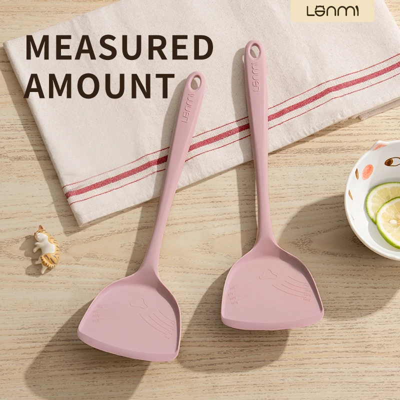 LAN MI Quantitative silicone spatula, non-stick pan dedicated, high temperature resistant, household kitchen pot protector,