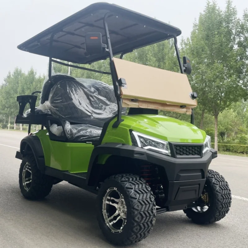 Luxury Design Street Legal Golf Cart 72V Lithium Custom Comfortable Electric Golf Cart Seats With Armrests Gear Adjustment