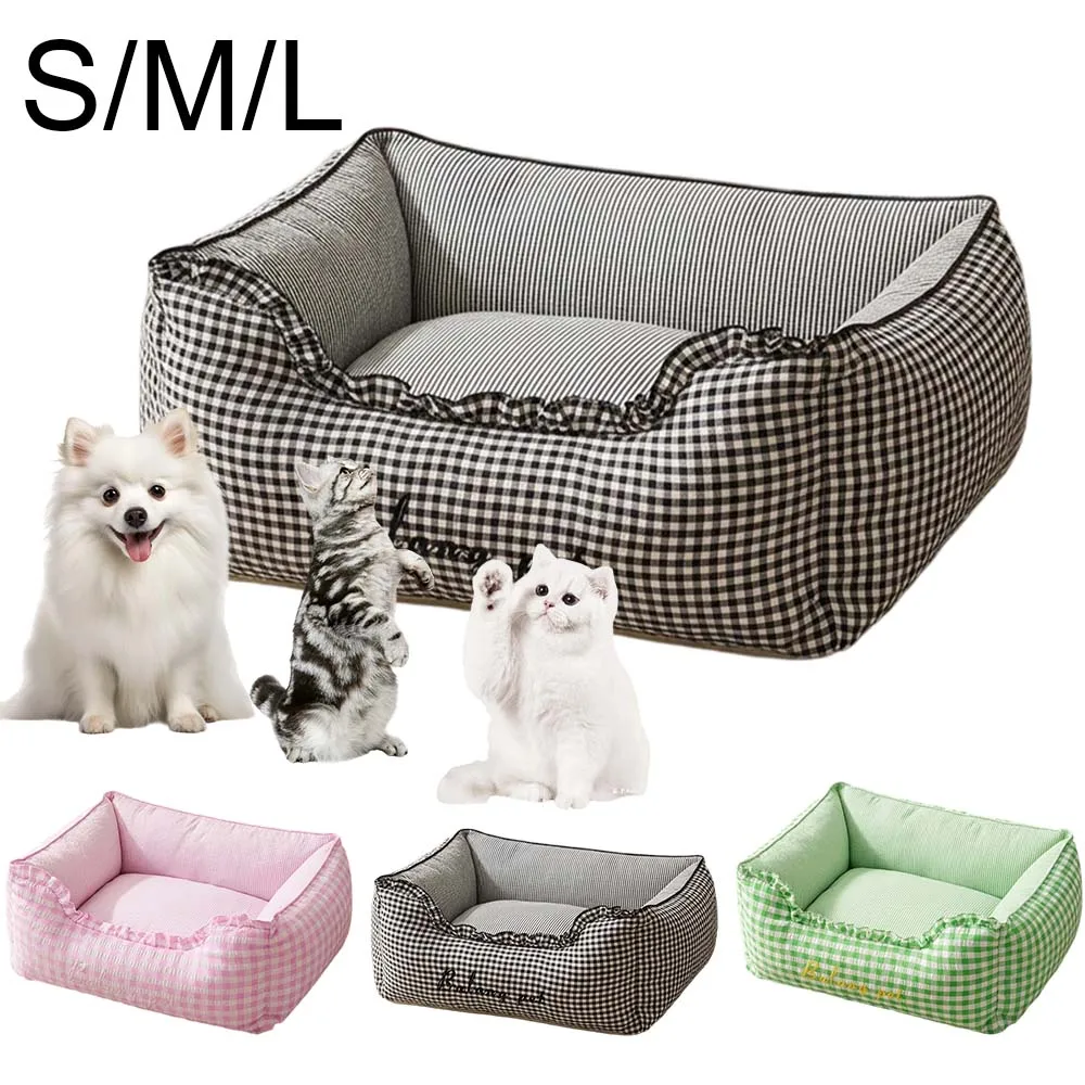 

1PC Soft Small Medium Dog Bed Removable Washable Pet Sofa with Zipper Cozy Puppy House Cushion Indoor Sleeping Bed for Dogs Cats