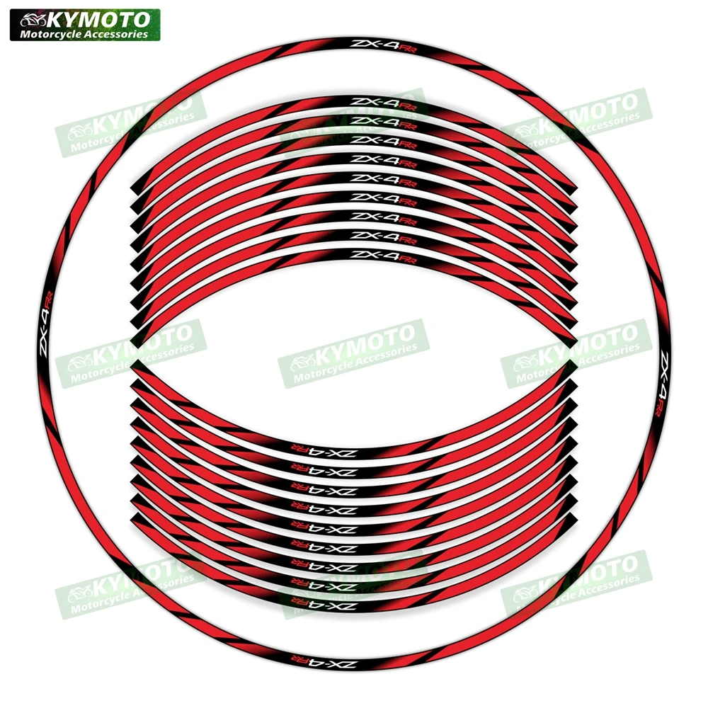 

For ZX-4RR ZX4RR motorcycle accessories 17 inch front and rear wheel decals fairing hub reflective rim sticker decoration