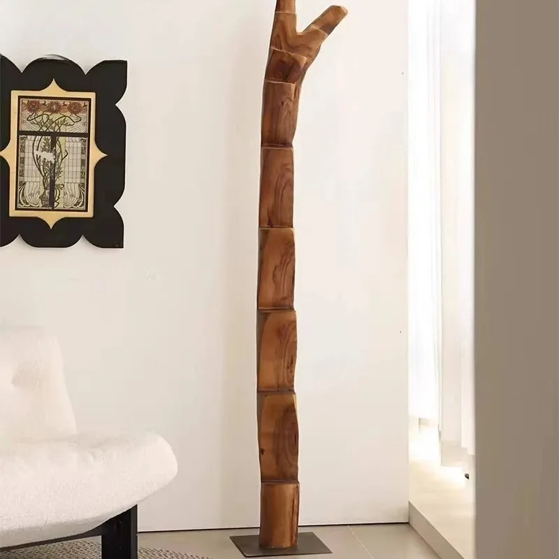 Style Living Room Bedroom Decoration Solid Wood Floor Candlestick Hotel Home Decoration