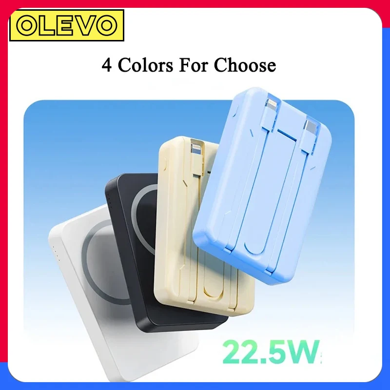 20000mAh 새로운 자기 Powerbank 자기 무선 전원 은행 22.5W 최고 빠른 충전 휴대용 외부 보조 배터리 팩