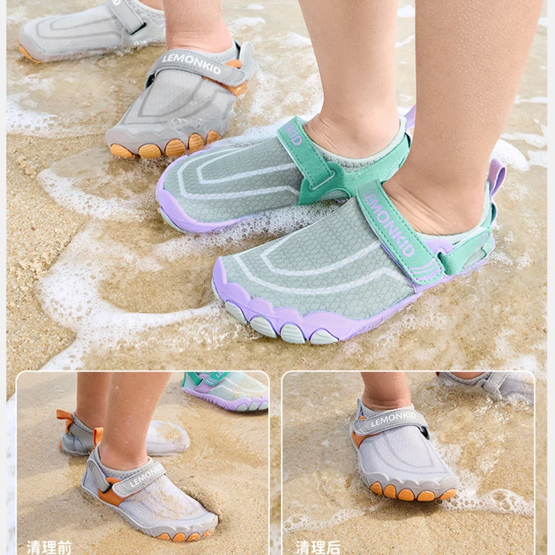 Baby Children Beach Outdoor Wading Shoes Non-slip Breathable Sports Sandals Wear-resistant Upstream Shoes.