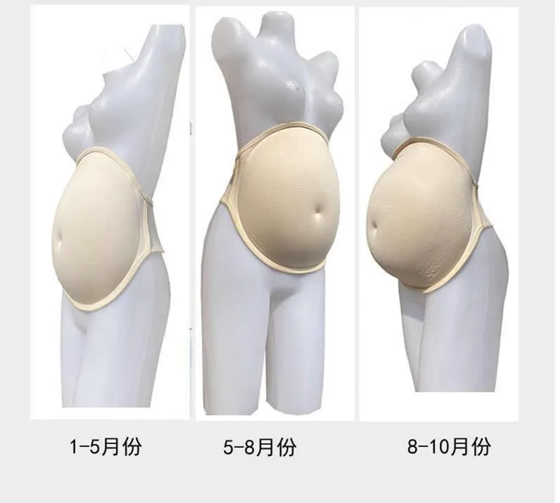 Artificial Baby Tummy Belly Fake Pregnancy Pregnant Bump Sponge Belly Pregnant Belly Style Suitable for Male and Female Actors