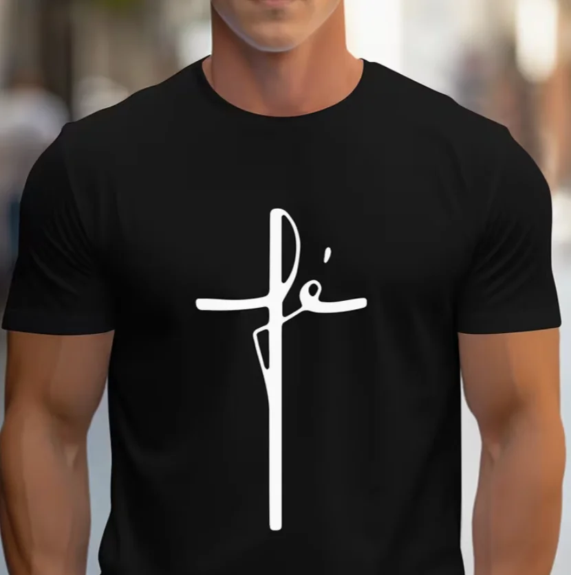Men's Soft Breathable Casual Short Sleeve T-Shirt with English Text Summer Round Neck Casual Attire Office & Social T-Shirts