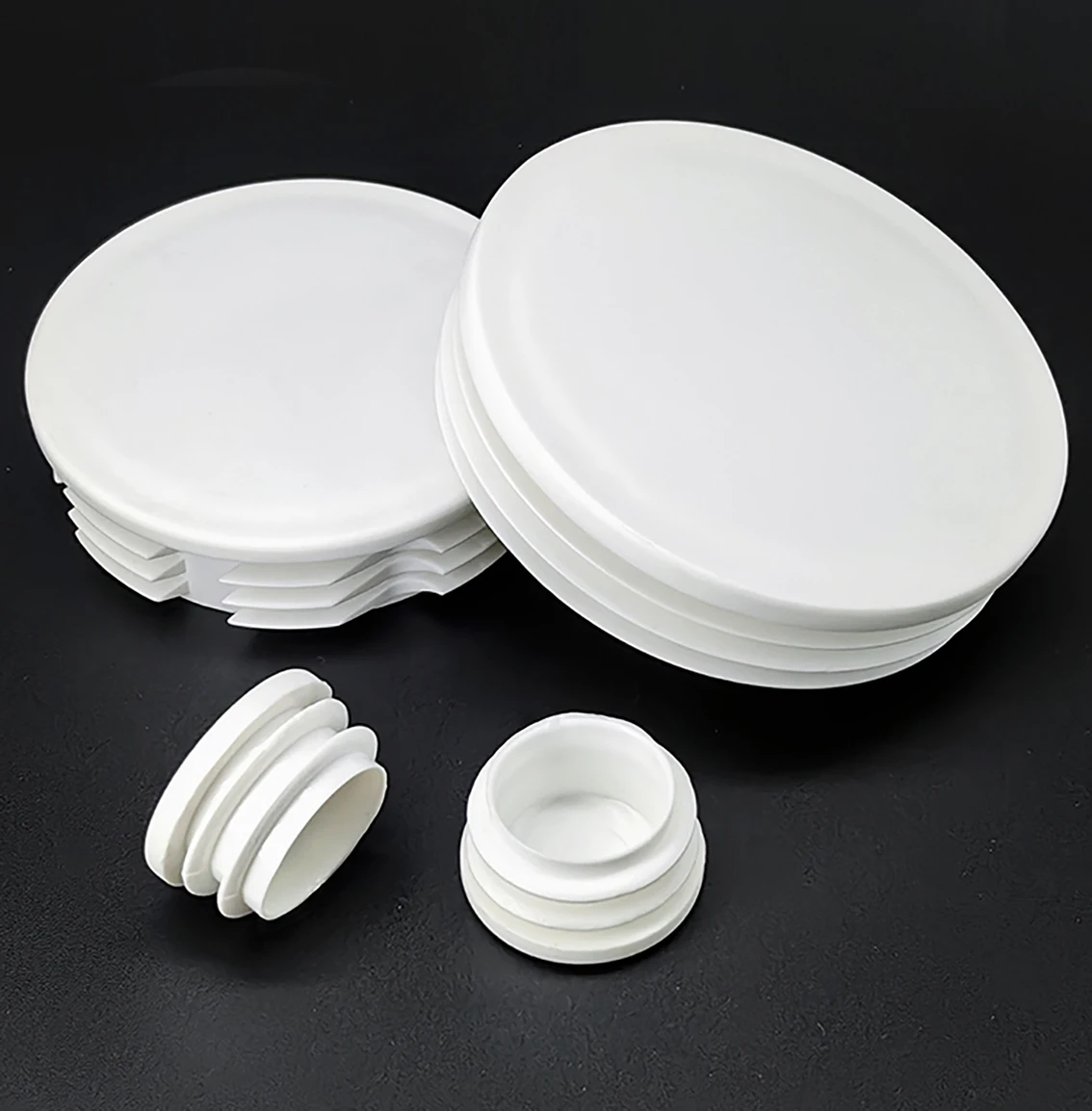 13mm-114mm tappi rotondi in plastica bianca tappo interno guarnizione di protezione guarnizione antipolvere tappi di copertura terminali per mobili con bullone per tubi