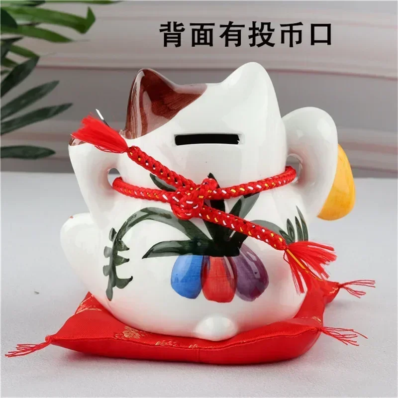 Creative Ceramic Lucky Cat Ornament Bank Annual Meeting Gift Small Piggy Bank Shop Opening Front Desk Cashier Decoration