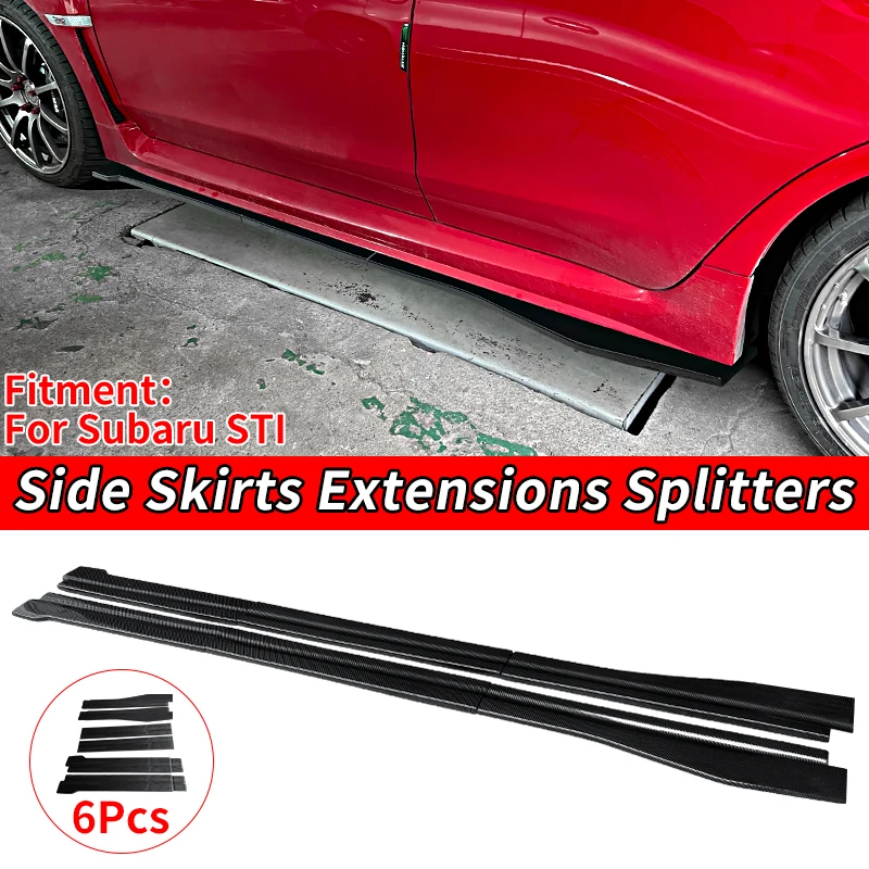 

Car Side Skirt Extensions Winglet Splitter Lip Separator Bumper Side Wing Auto Accessories Scratch Protector ABS For Subaru STI