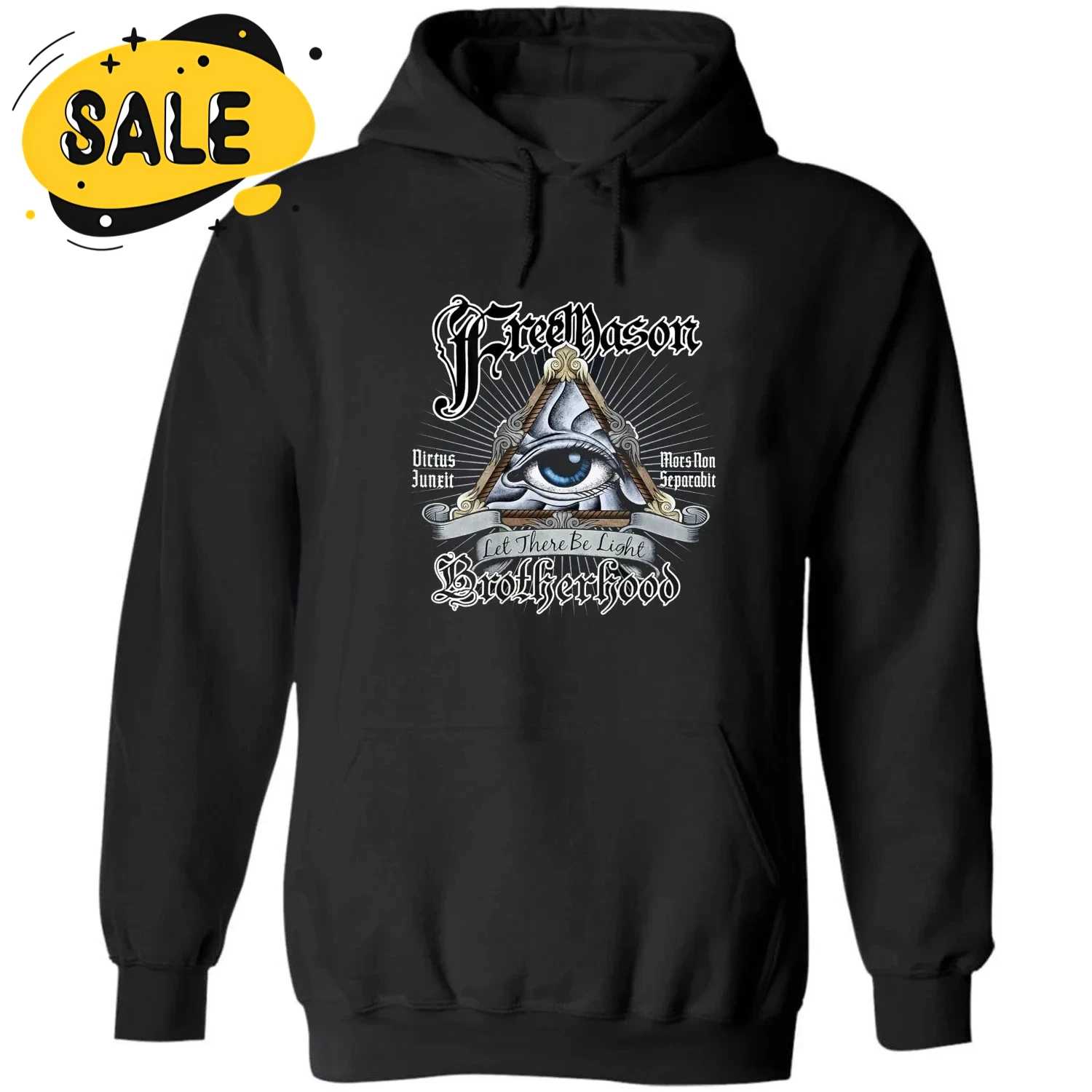 Illuminati All-seeing Eye Freemason Brotherhood Pullover Hoodie New 100% Cotton Comfortable Casual Mens Sweatshirts Streetwear