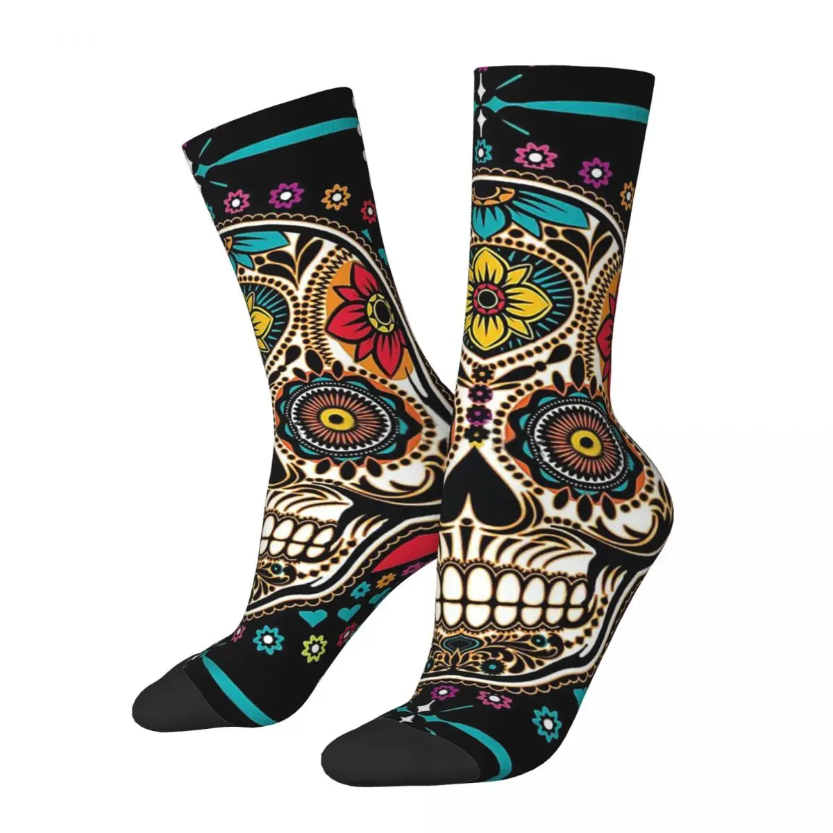 

Dia De Los Muertos Day Of The Dead Sugar Skull Socks Gym 3D Print Boy Girls Mid-calf Sock