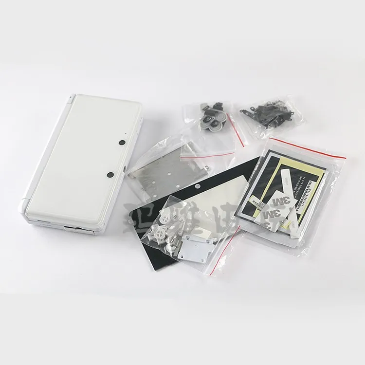 닌텐도 3DS 게임 패드용 풀 쉘 케이스 하우징, 콘솔 커버, 고무 유리 포함, 6 가지 색상