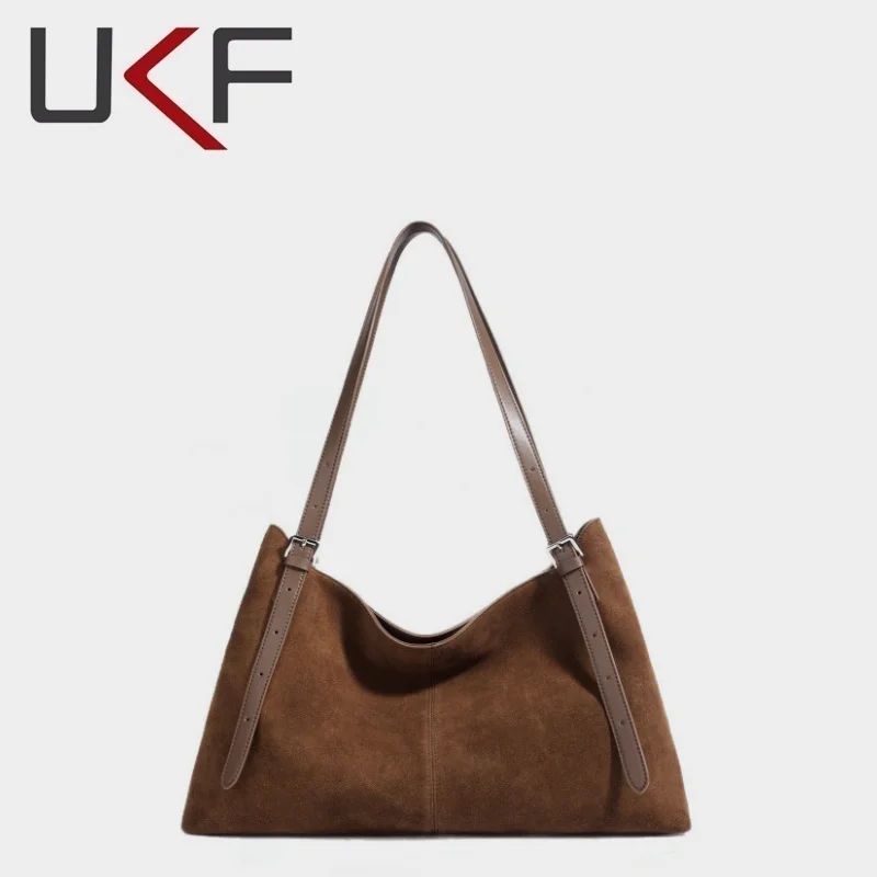 

UKF большая вместительная сумка через плечо для женщин, роскошная высококачественная сумка через плечо подмышками, сумка женс