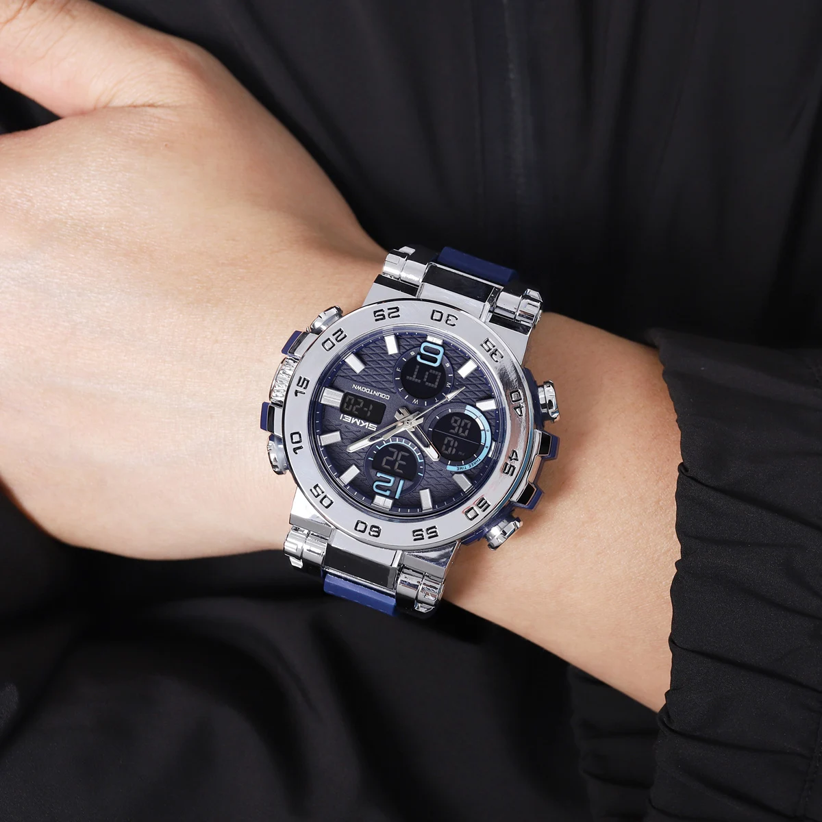 SKMEI Fashion Military Dual Time Display Chrono Digital Electronics Watch LED Light Watches For Men Women Waterproof Wristwatch