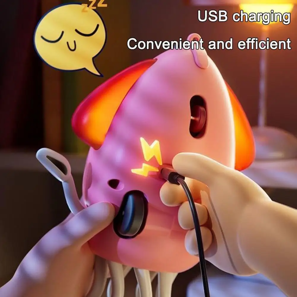 Ornement de poulpe dansant, dessin animé électronique pour animaux de compagnie, développement interactif, évitement d'obstacles actifs en mouvement, jouet pour tout-petits à huit bras