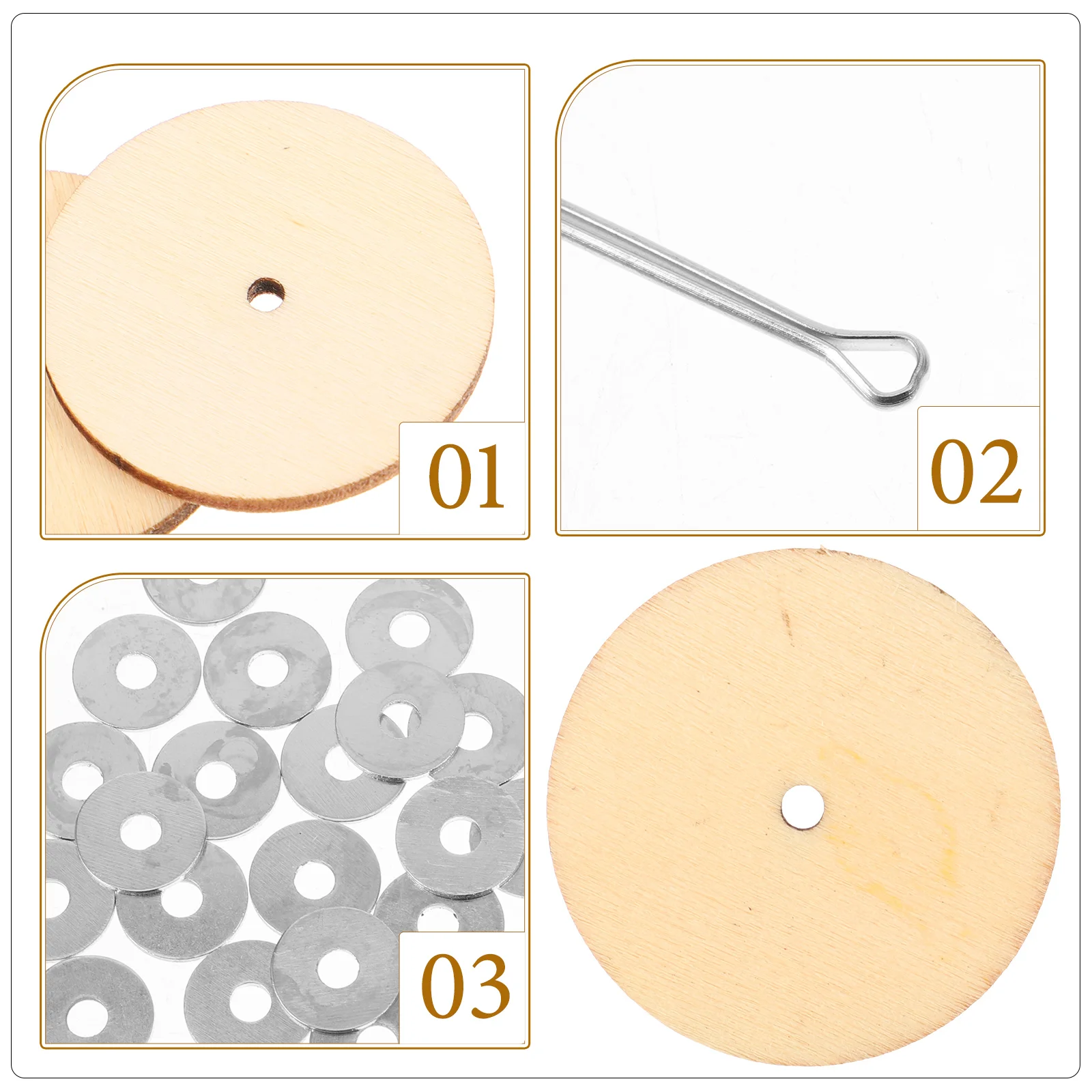 

20 set 20 Set Wooden Joint Accessories for Making Craft Bear Toy Connector Parts Flexible Movement Joints Supplies