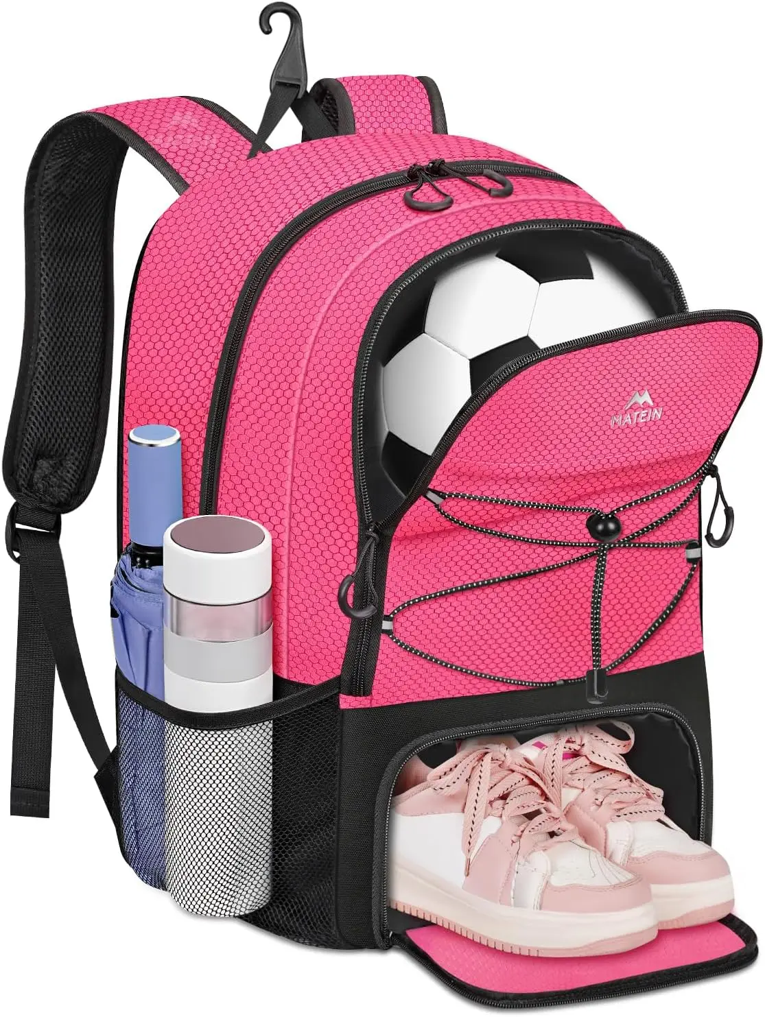 

Большой спортивный рюкзак для подростков с отделениями для мяча и обуви, подходит для ноутбука 15,6 дюймов, идеально подходит для футболистов и болельщиков