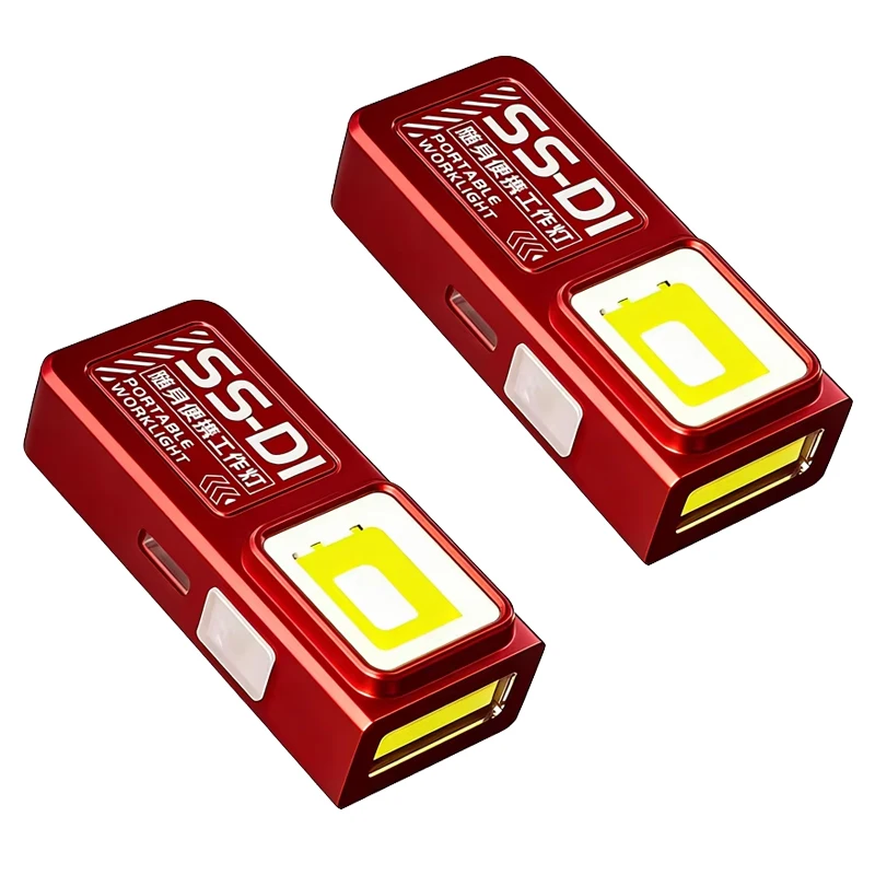 Mini COB LED-zaklamp USB C Oplaadbare krachtige werklamp met clipmagneet Waterdichte EDC Camping Wandelen Zaklamp