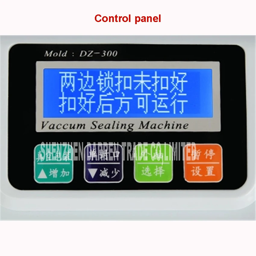 DZ-300 Househlod film Sealant Vacuum Packer Food Vacuum Packaging Machine wet and dry dual-use vacuum machine Bag width  32CM