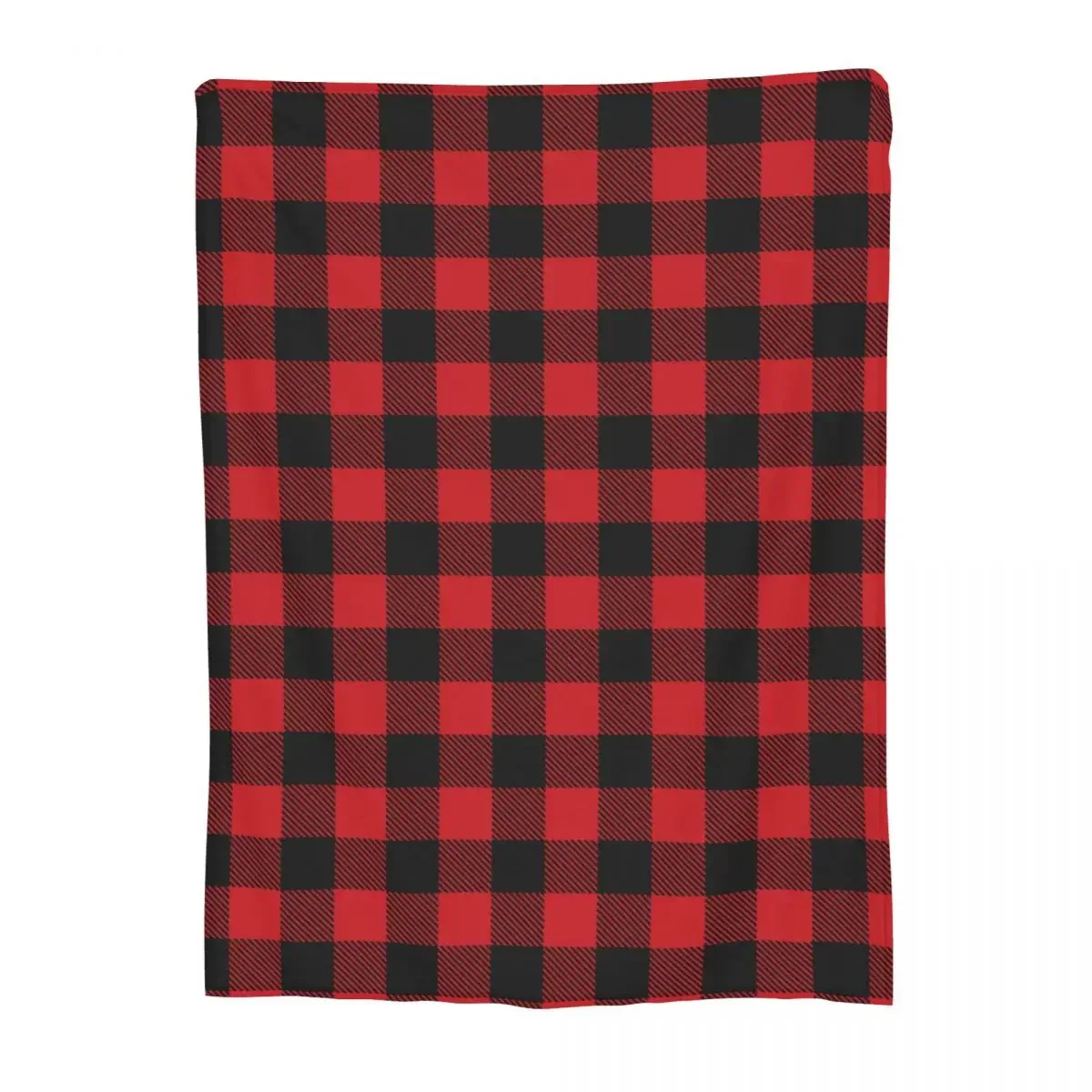 Christmas Tartan Plaid Pattern Black Red Buffalo Merch Blankets Fleece Sofa Scottish Cage Lumberjack Check Throw Blanket