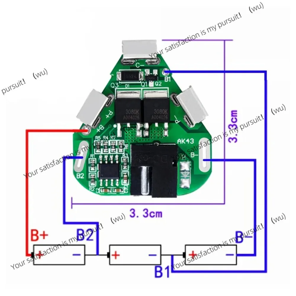 3S 40A 12.6V BMS Lithium Battery Charger Protection Board For Drill Motor Over Current Over Charge Protection Enhance Balance
