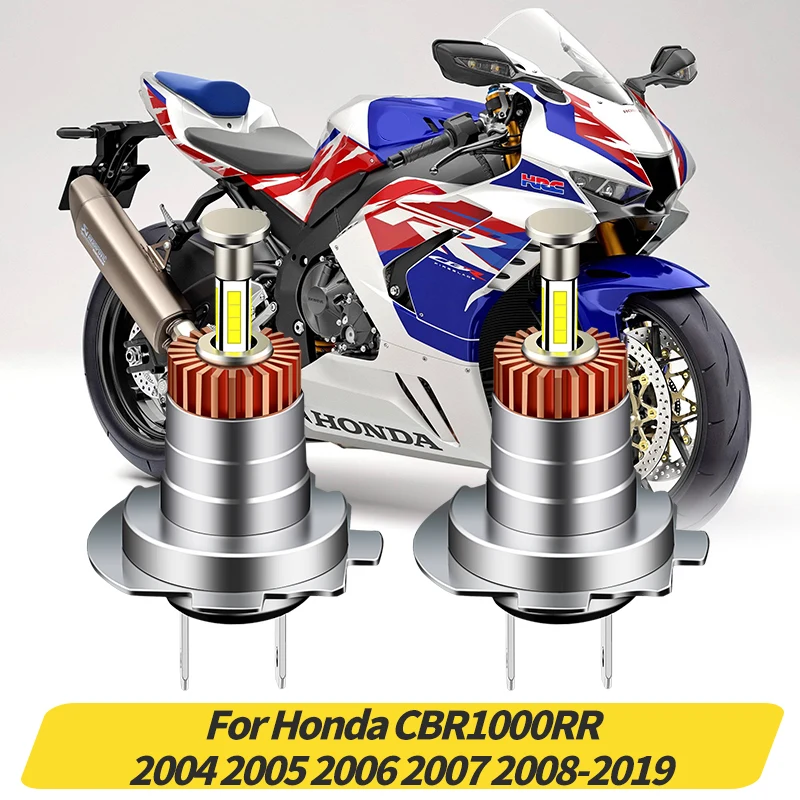 

2Pcs Canbus H7 50W LED Headlight 1:1 Mini Size 360 CSP For Honda CBR1000RR 2004-2019 Motorcycle Headlights Plug&Play Accessories