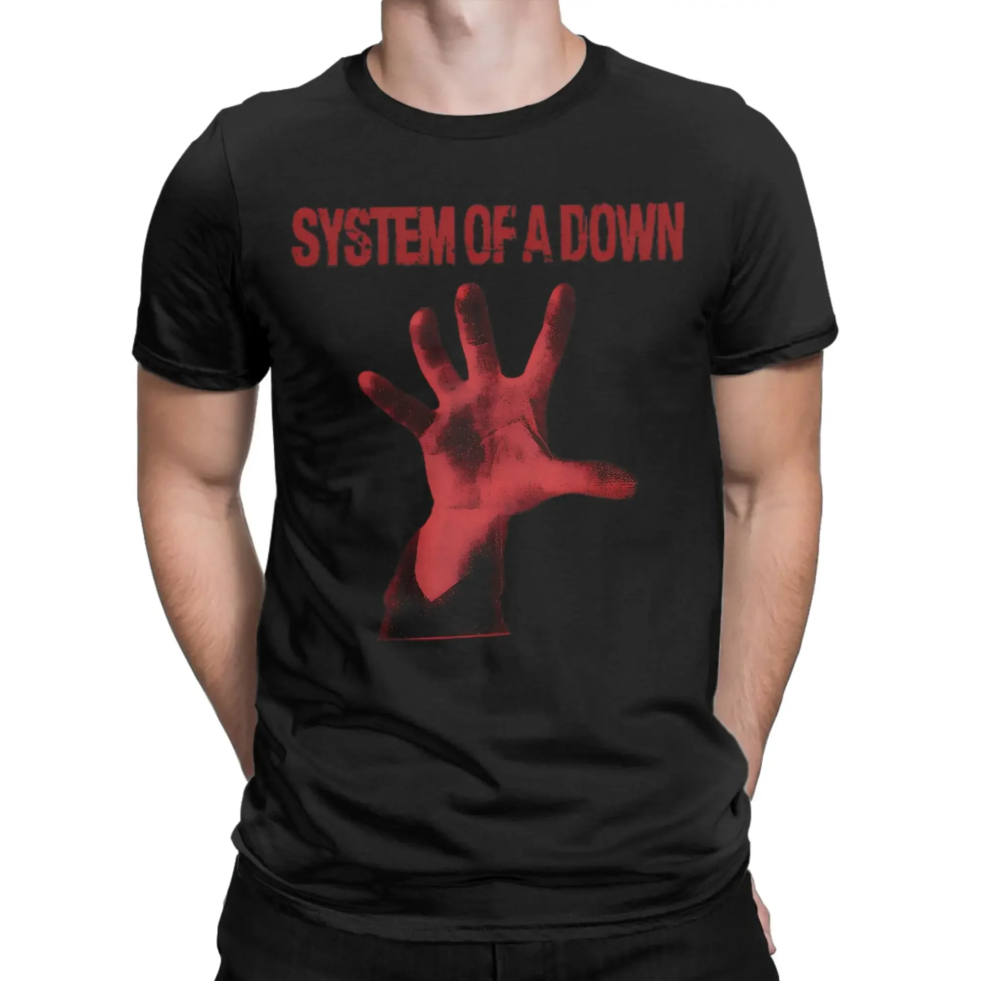 SOAD System Of A Down Band Cotton T-Shirt For Man Beach  Streetwear T Shirts O Neck Popular Tees Oversized Custom DIY Clothing