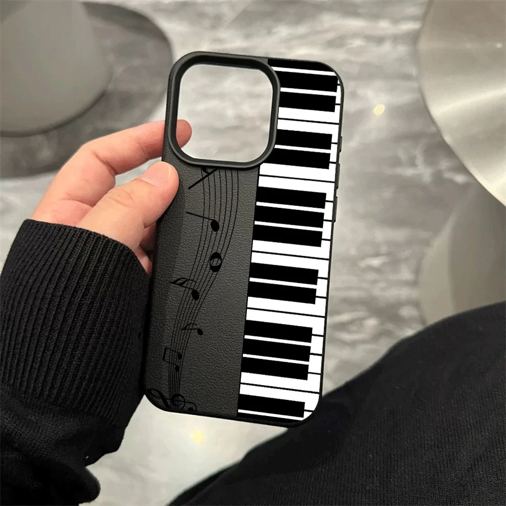 Klaviertasten-Handyhülle für iPhone 17 16 15 14 13 12 Pro Max 16 15 14 Plus 17 16 15 14 13 12 Pro 17Air Silikon-Matt-Cover – Detail 8