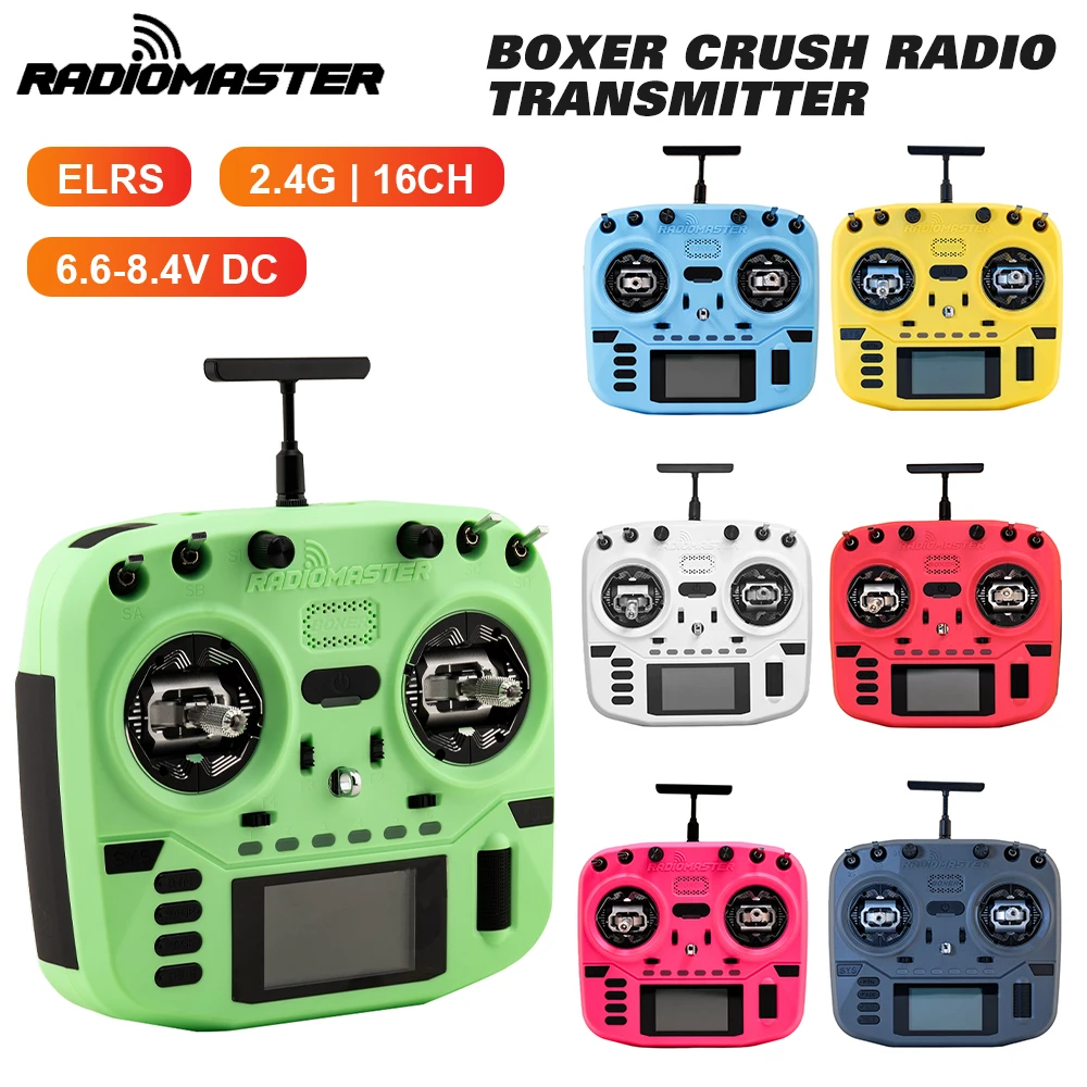

RadioMaster Boxer Crush Радиопередатчик 2.4G 16CH M2 ELRS Многопротокольный для радиоуправляемого дрона