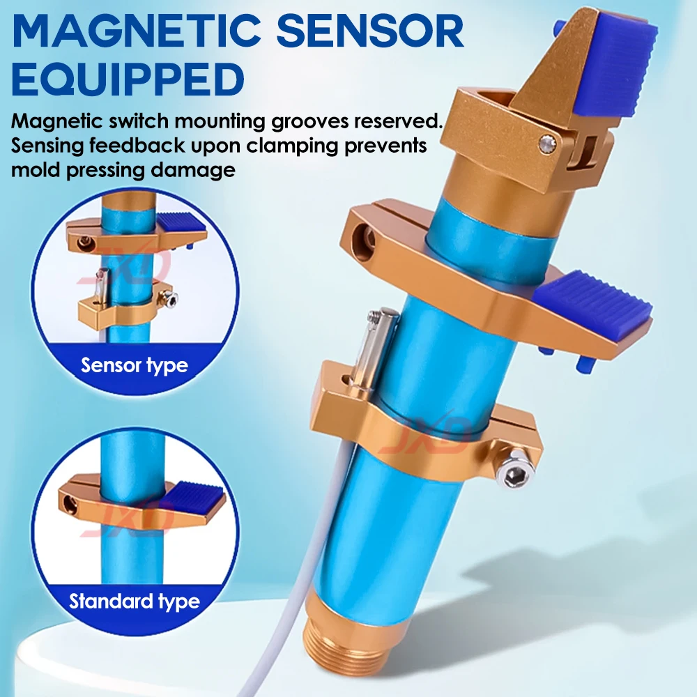 JXD D20-95 D20-150 Pneumatic Single Finger Gripper 95 Degree Tilting Angled Jaw Mini Cylinder Claw with Magnetic Sensor