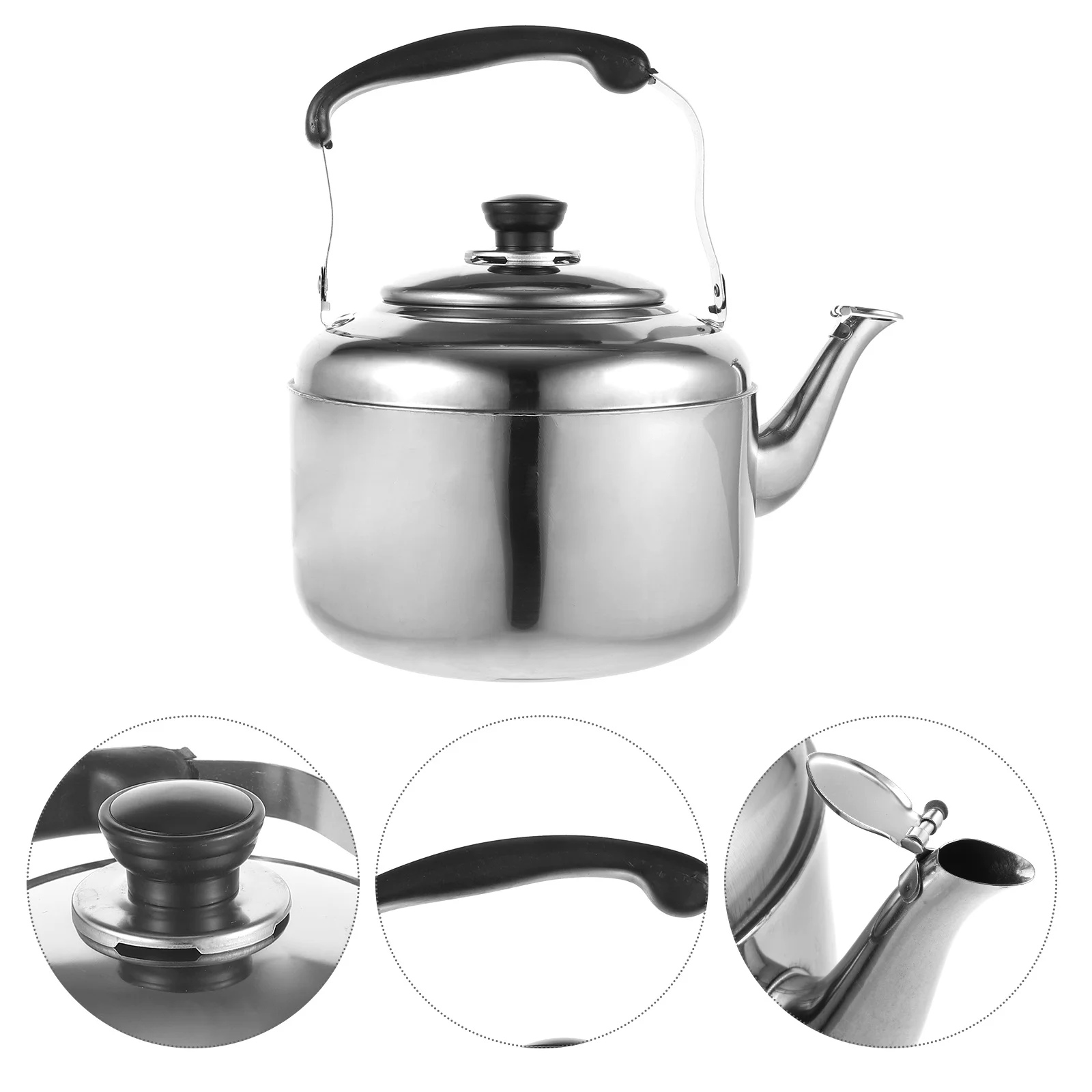 

Stainless Steel Kitchen Kettle 5L Large Capacity Sounding Pot For Gas Induction Cooker Heating Water Household Teakettle Bump
