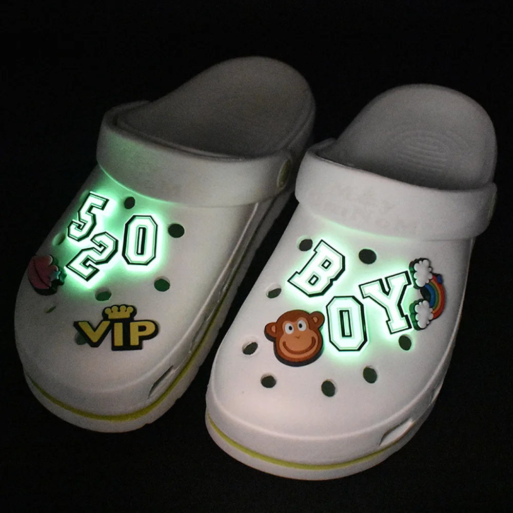 1/26pcs Luminous Letter Shoe Charms Decorations for Fluorescence Alphabet Pins Shoe Accessories Charm Boys Girls Kids Xmas Gifts image 6