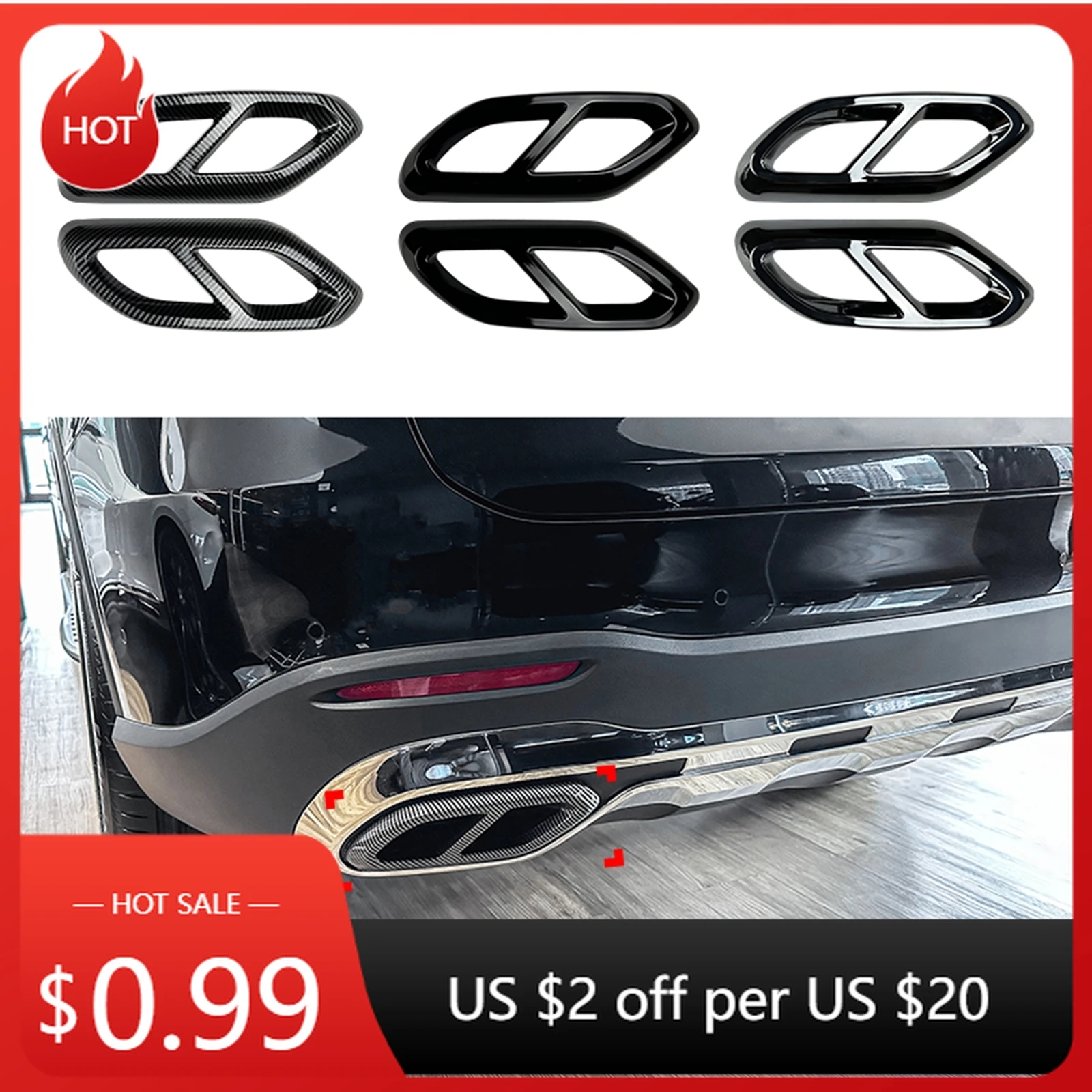 

Задняя крышка глушителя, накладка на трубу, рамка, вентиляционное отверстие для Mercedes Benz GLC Class X254 GLC260 GLC300 AMG 202 Комплекты кузова