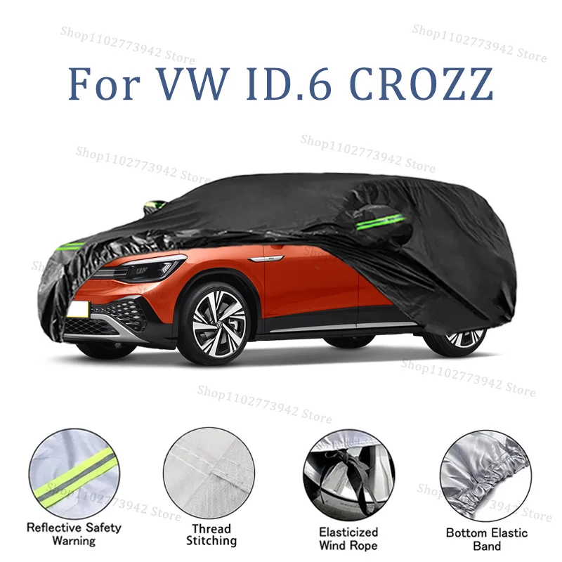 

For VW ID.6 CROZZ Car Cover Full Covers with Reflective Strip Dustproof UV Scratch-Resistant Sunscreen Protective cover