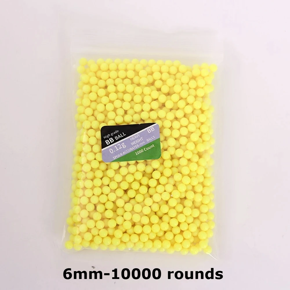 1000/10000 rondjes Airsoft BB's kogels 0,12g jacht schieten 6mm BB Strikeball geweer plastic ballen gele paintball