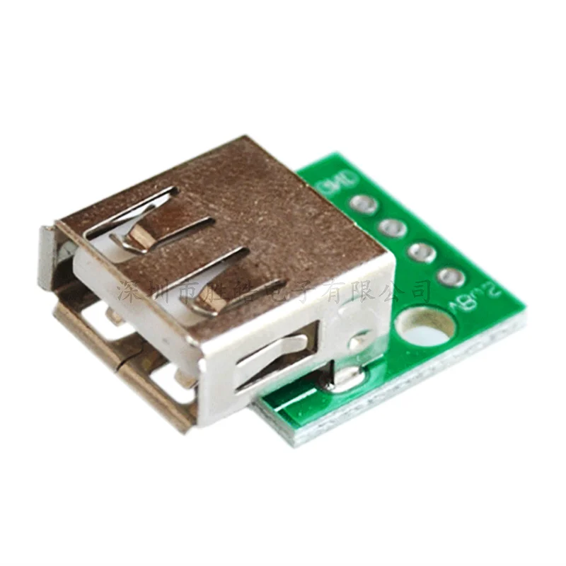 10 Buah Diy USB 2.0 Betina Ke 4P DIP Switch 2.54MM Konverter Adaptor Papan PCB untuk Konektor Arduino