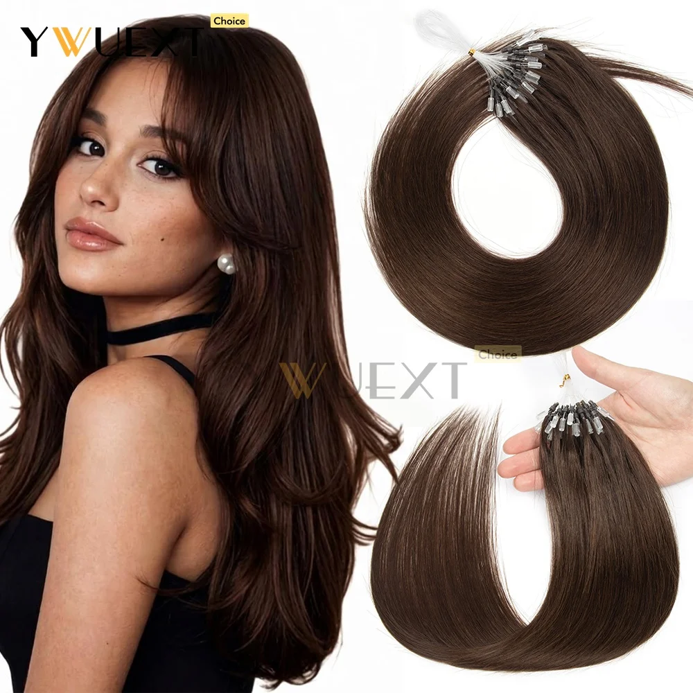 Micro Loop Human Hair Extensions 12-20 inches Invisible Straight Microlink Hair for Women 30G-50G Salon Quality Easy to Wear