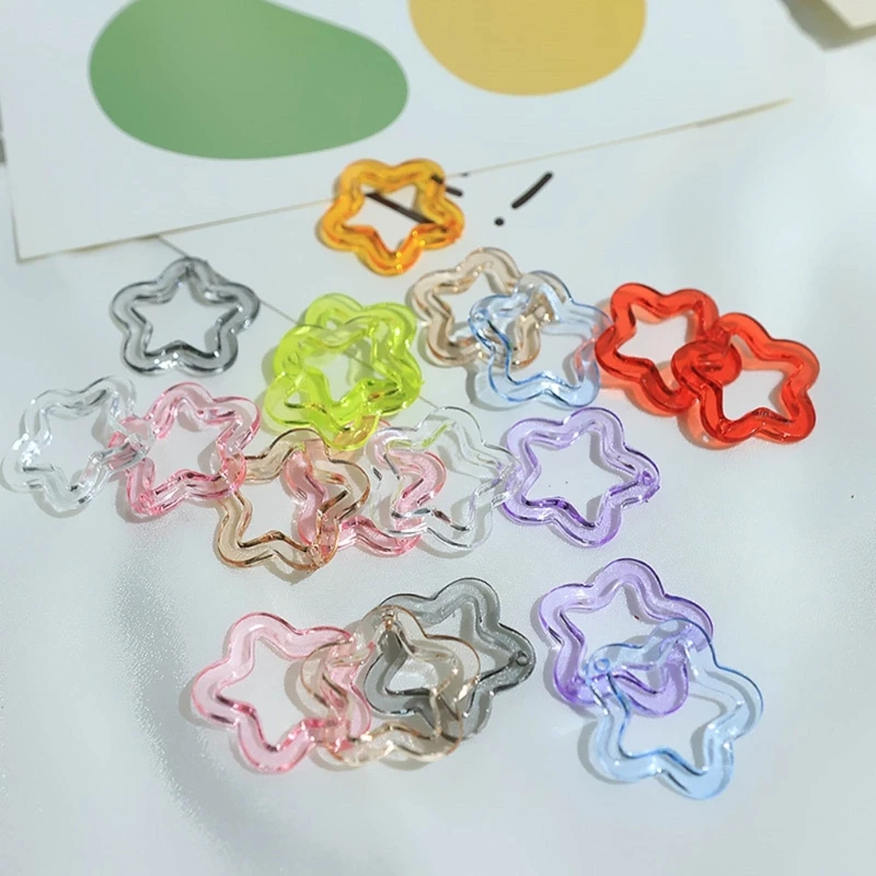 50 PCS Acryl Hohl Stern Charme Stern Anhänger Hohl Stern Schmuck Machen Zubehör Schmuck Teil für DIY Schmuck Dropship