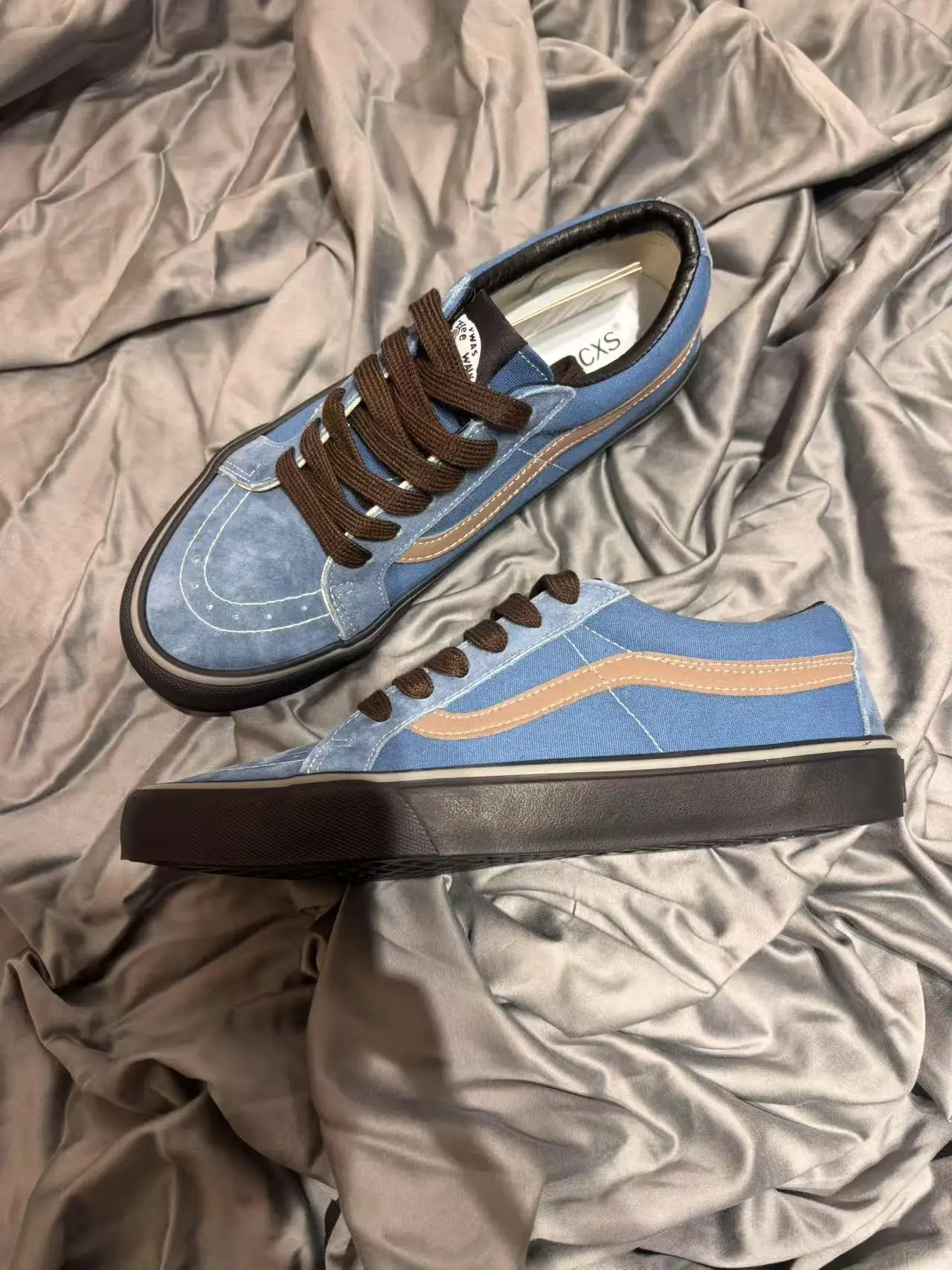 

Низкий верх Casual oes in Peaco Blue Canvas ex Vintage Color Blo Board oes для студентов и пар