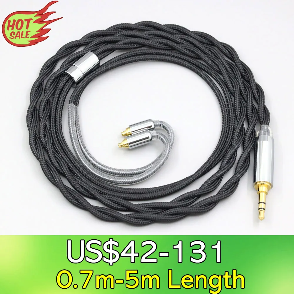 

LN008299 Nylon 99% Pure Silver Palladium Graphene Gold Shield Cable For Sennheiser ie200 IE300 ie600 IE900