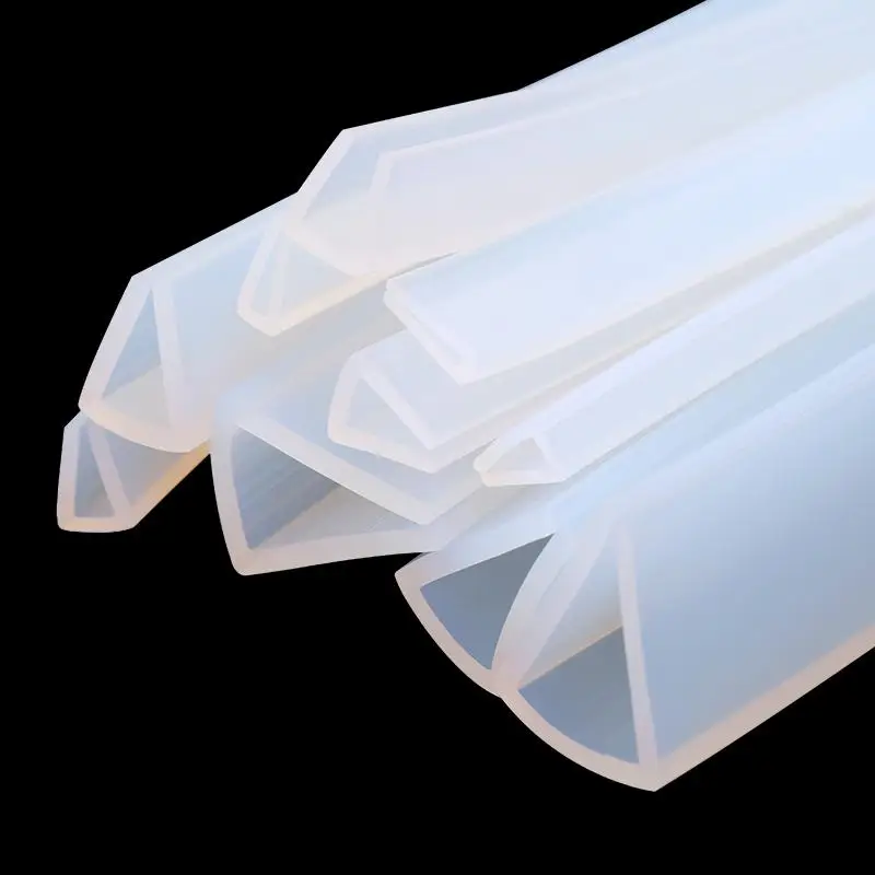 

1M-5M Silicone U Seal Strip High Temp Solid Gasket Soft Weatherstrip for Shower Glass Edge Protect