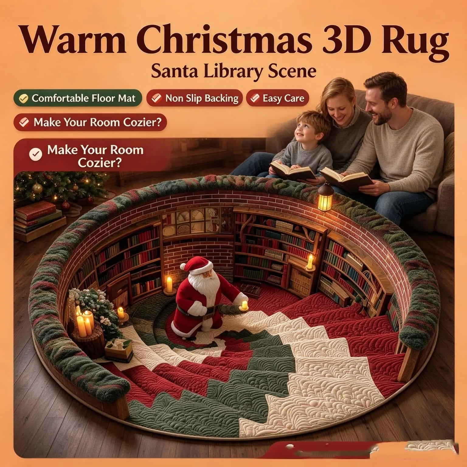 Home Room Decorations Rug Rugs Bedroom Christmas Decorations 2026, Room Decor Rug, Kitchen Mat, Cool Room Stuff 3D Illusion