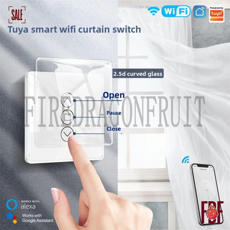 

WiFiSmart CurtainSwitch App Timing Voice SmartHome Automation Living Room Bedroom