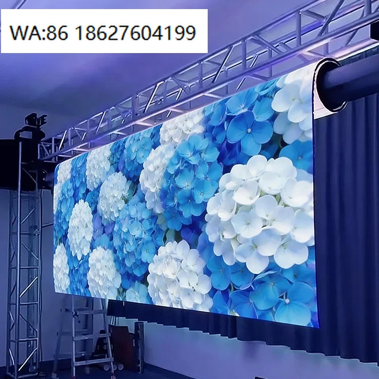 P1.25 P2.6 P4.81 P3.91 Flexible LED Screen Foldable Rollable GOB LED Display Soft Floor Stage Advertising Bendable LED Panel